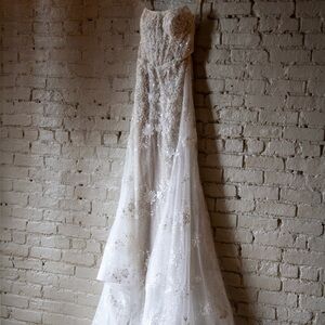 Elegant White Lace Gown